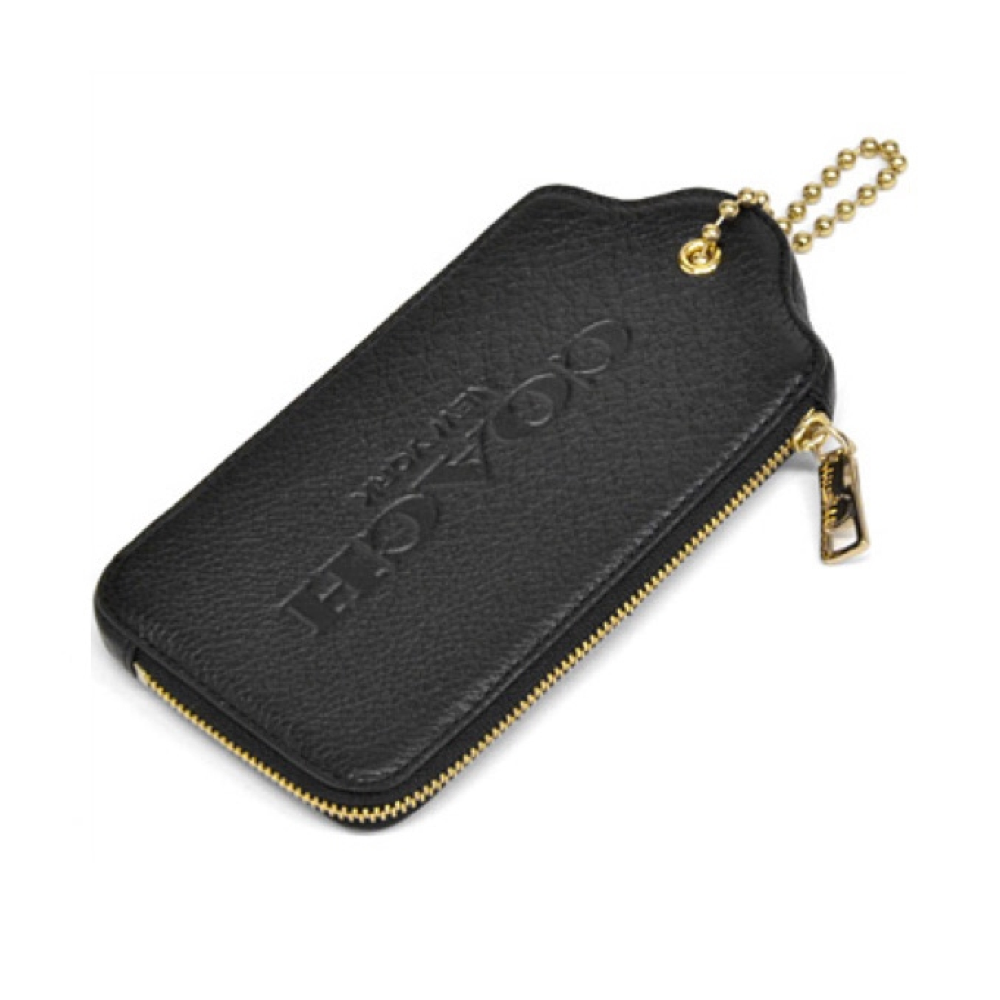 COACH 52507 Leather Hangtag Multifunction Case Black