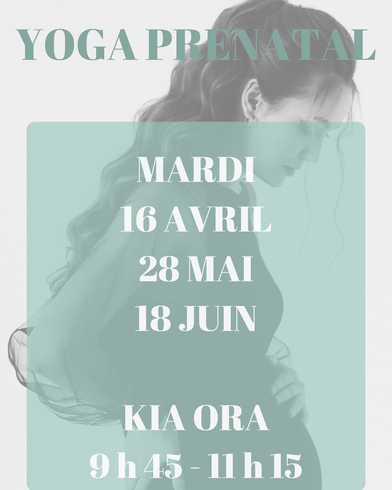 YOGA FEMME ENCEINTE 
💜 Cours mensuel chez @kia_ora_ondres 

LES PROCHAINES DATES &agrave; noter !!!

🕑 Les mardis 16 avril / 28 mai / 18 juin 

de 9h45 &agrave; 11h15 - 20 euros

✅ Inscription sur le site de Kia Ora onglet cours collectifs et &eacu