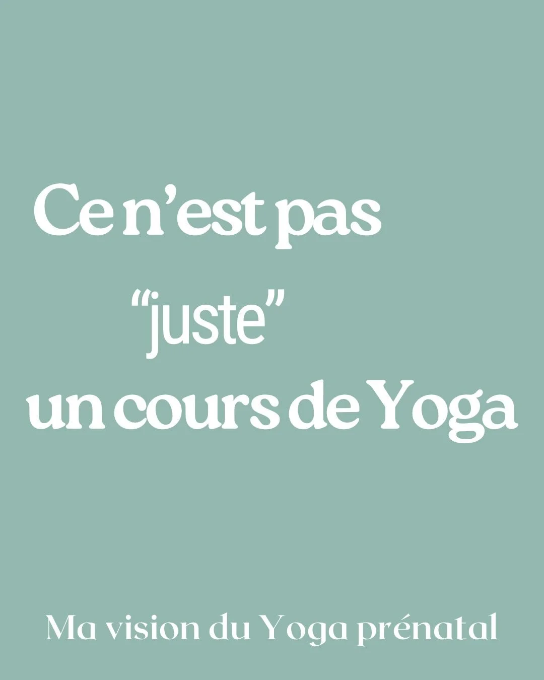 Voil&agrave; ma vision du Yoga pr&eacute;natal et c&rsquo;est pour cela que j&rsquo;enseigne deux cours chaque semaine depuis 5 ans 😊

Dites-moi ce que vous apporte ou vous a apport&eacute; le Yoga pr&eacute;natal pendant votre grossesse ? 

🌼

Yog