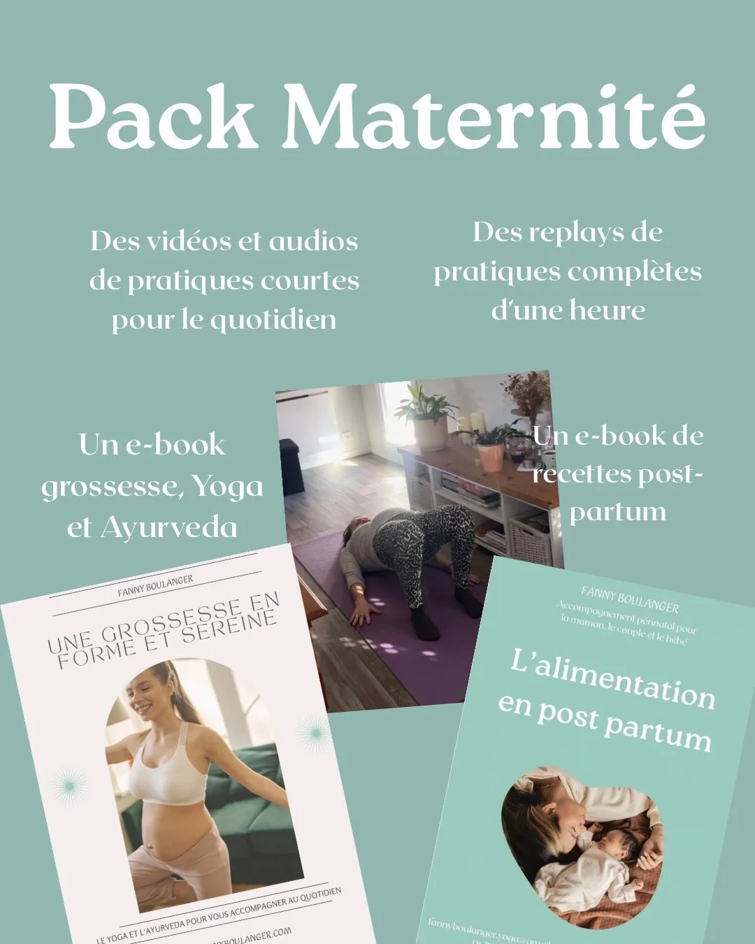 🤍 Pack maternit&eacute; 🤍

🍀 Diff&eacute;rentes formules possibles selon vos besoins et votre budget (n&rsquo;h&eacute;sitez pas &agrave; me demander conseil)

🤰 Simple et efficace : des vid&eacute;os, des audios, des replays de cours et des e-bo