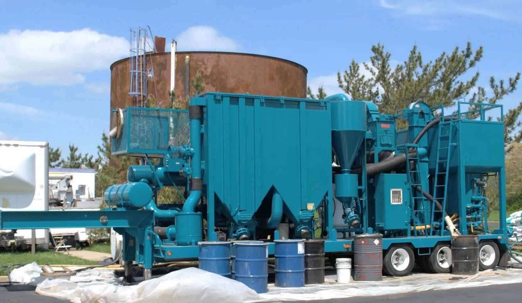 Steel Grit Abrasive Blasting Trailer Rental