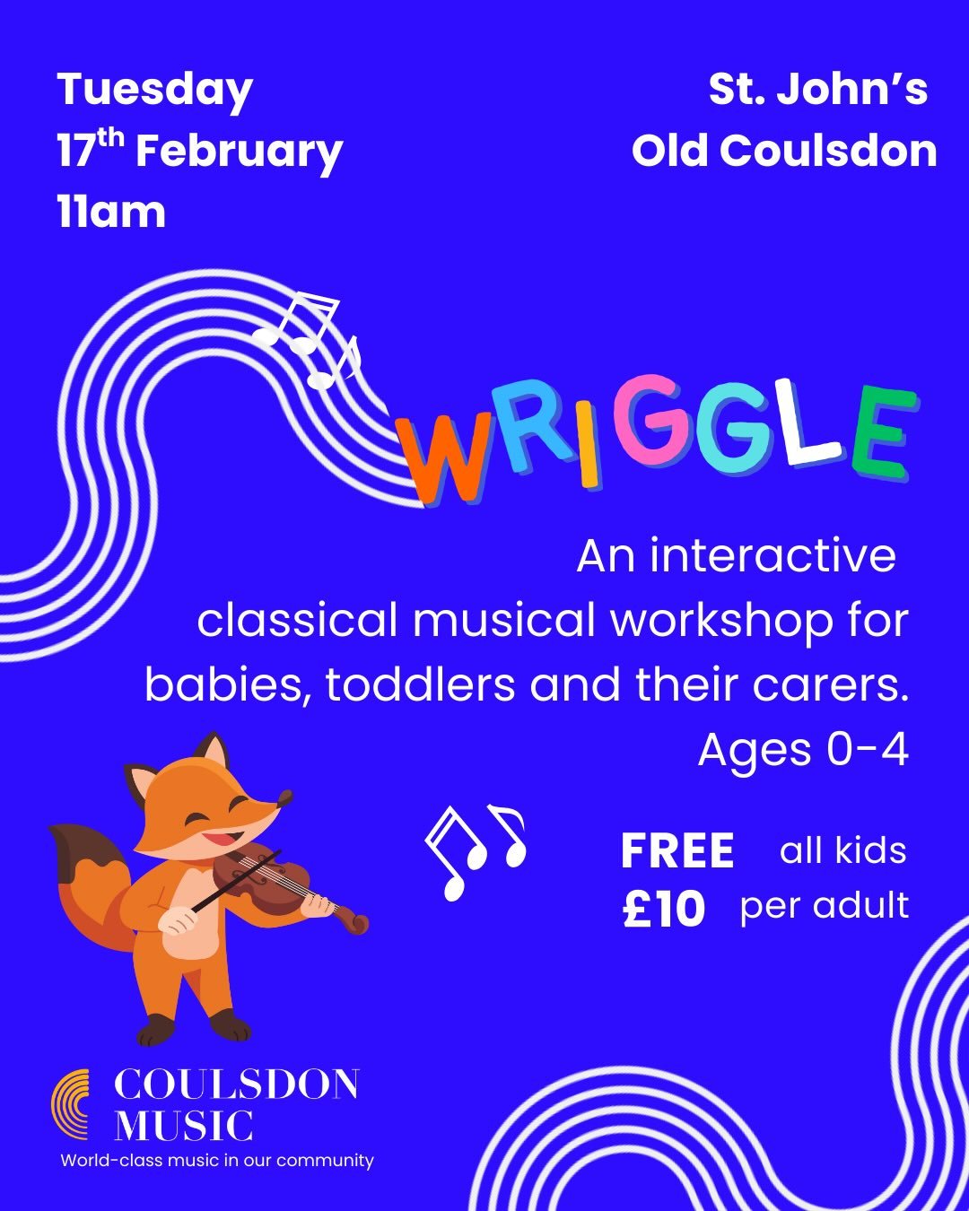 17th February
11am
St John&rsquo;s Church Old Coulsdon

Link to tickets in bio

#coulsdonmums #coulsdonmumsanddads #purleymumsanddads #caterhammums #reigatemums