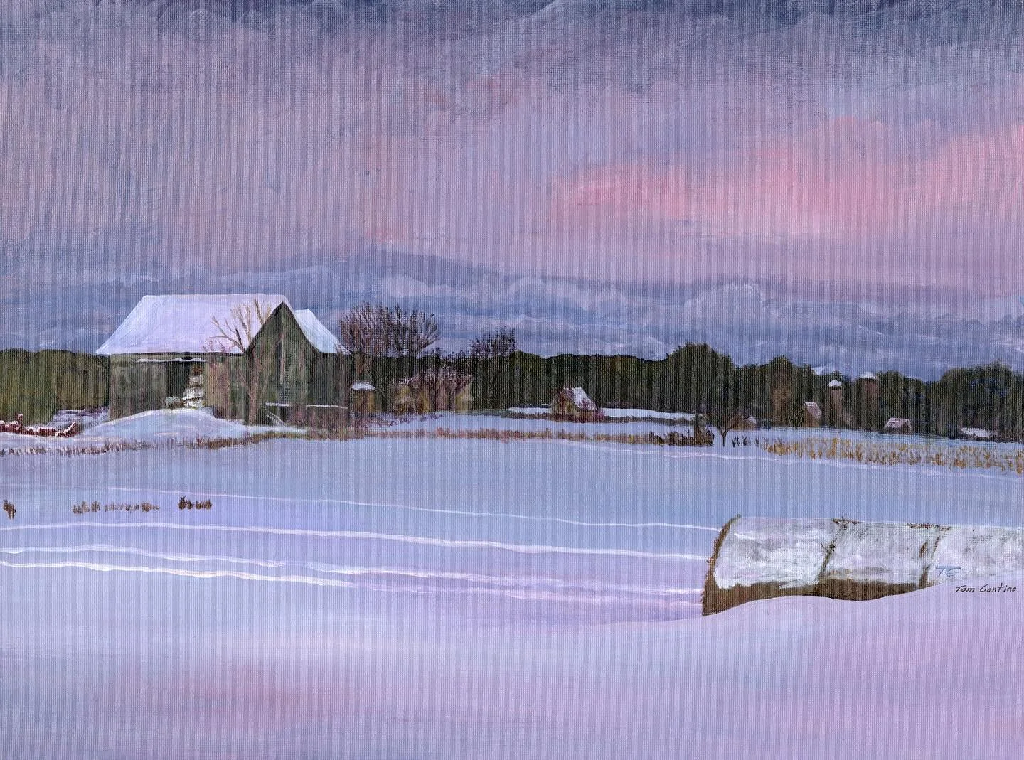 Pictured first in the carousel is one of my winter barn scenes I painted a few years ago, but swipe to see some other scenes available as prints. These are great for Christmas gifts, and start as low as 25 dollars.  I can also take orders on larger s