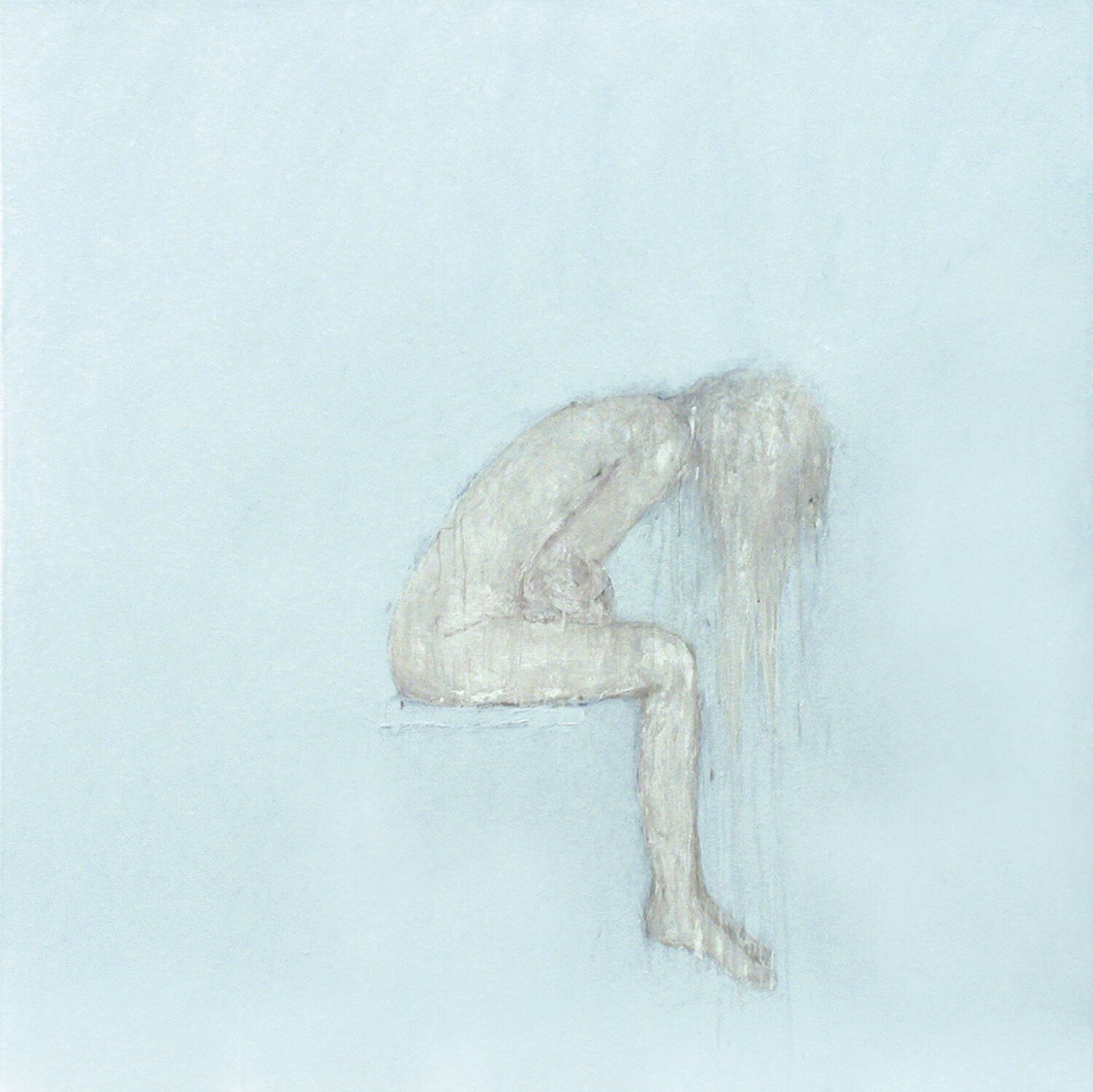 Linda Stojak: Untitled (Sitting Figure Side View), 2006, Oil on canvas, 50h x 50w inches