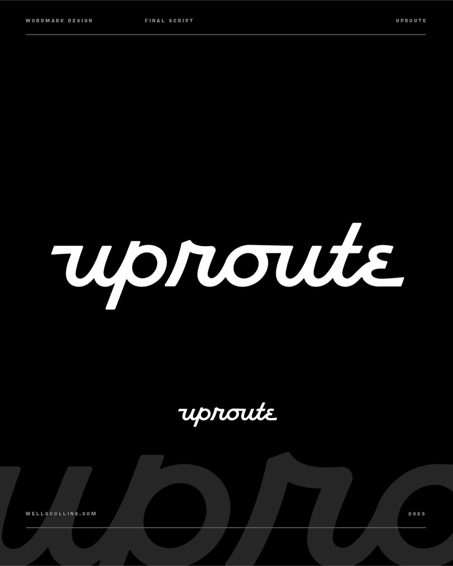 Wordmark logo for UpRoute Studios: A brand consultancy based in Pittsburgh, Pennsylvania and now fellow Colorado locals! I really enjoyed collaborating with their team to develop this monoline script logo as the cornerstone of their brand refresh. We