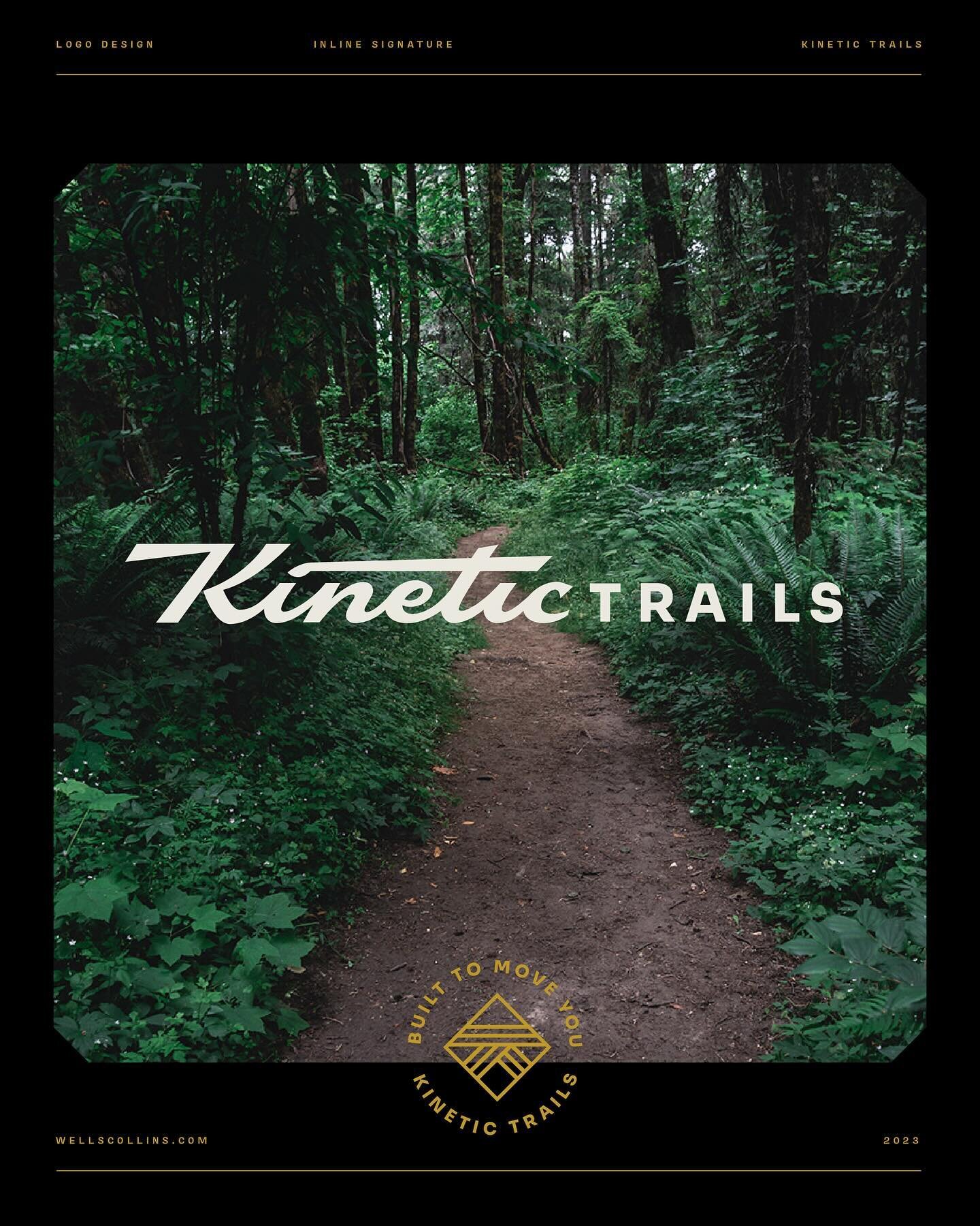 Logo Design for Kinetic Trails - a Colorado company founded by a team of industry veterans who specialize in the construction, restoration, and maintenance of soft surface, aggregate, and hard surface trails and pathways. The Kinetic Trails wordmark 