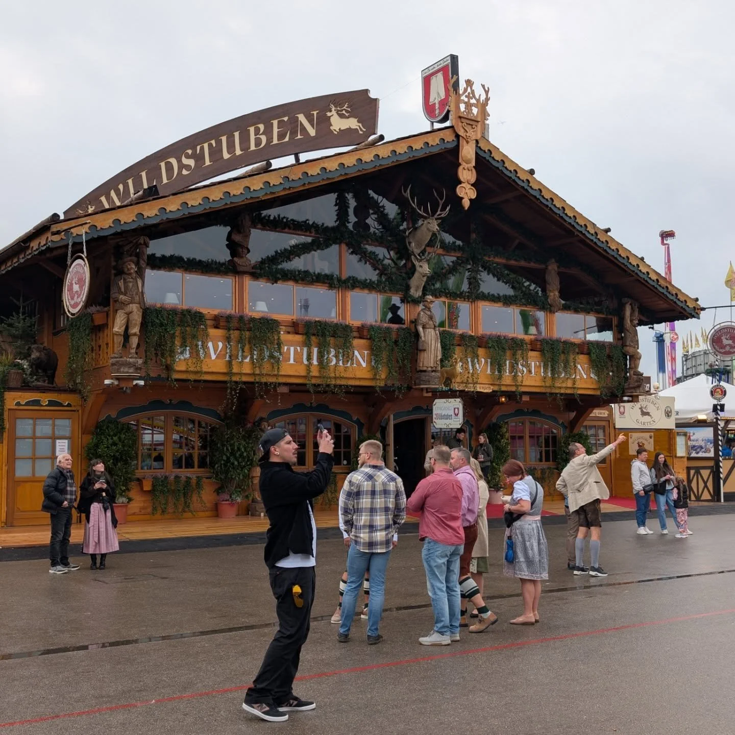 Visit Oktoberfest: ✔️
Eat good food: ✔️
Drink good beer: ✔️
Experience Gemutlichkeit: ✔️

&bull; Pumpkin Soup, Roasted Pork with red cabbage and dumpling
&bull; Spaten Helles
&bull; Franziskaner Wei&szlig;beer
&bull; Hofbrauhaus Festbier
&bull; BIG P