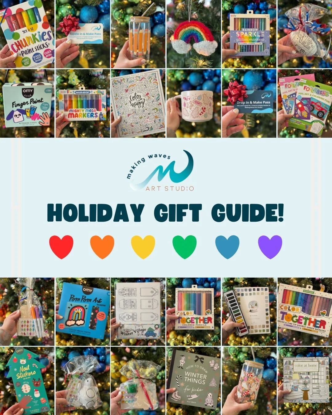 We are oh, so excited to share our Holiday Gift Guide with you today! 🎨🎁

Check out our absolute favorite gifts for artists of all ages and swing over to the studio during our holiday shopping hours (slide number 8 😉) to snag your favorite items.
