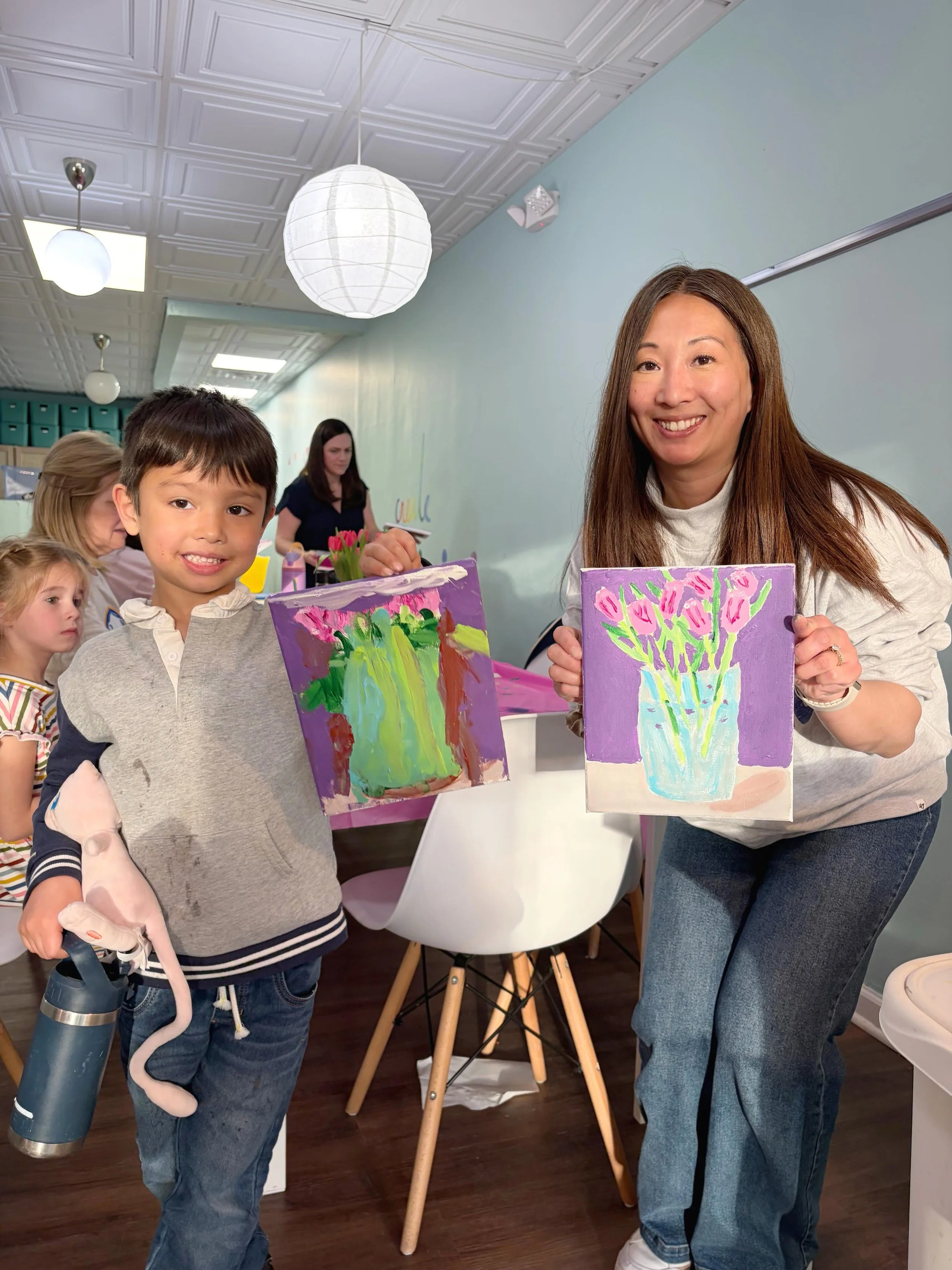 Thank you to all who attended our Mom + Me Paint Night on Friday! Such a fun celebration of connection and creativity. 🥰💕✨🎨

And Happy Mother&rsquo;s Day to all of the amazing moms, grandmas and aunts in our community. You are the reason our small
