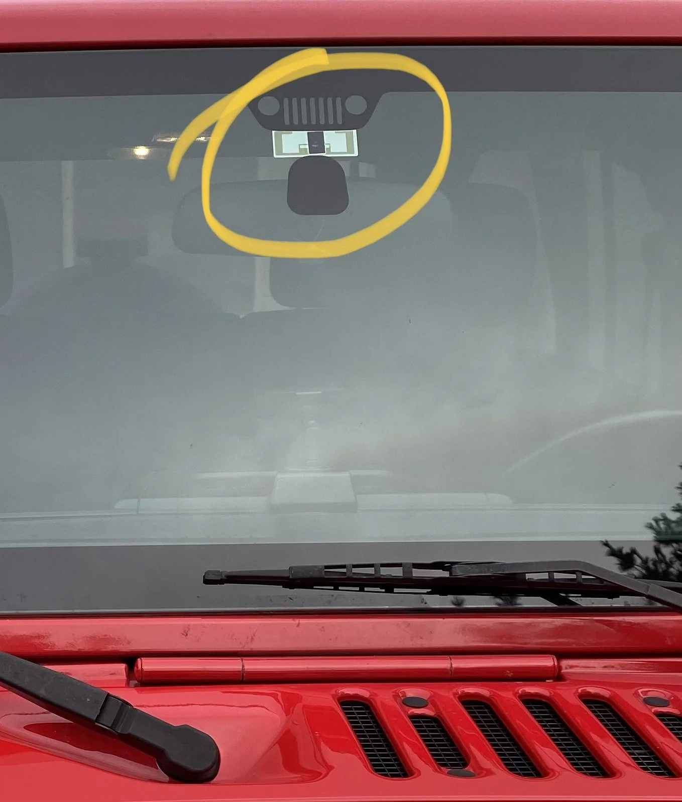 2015 Jeep Wrangler with MacPass transponder sticker
