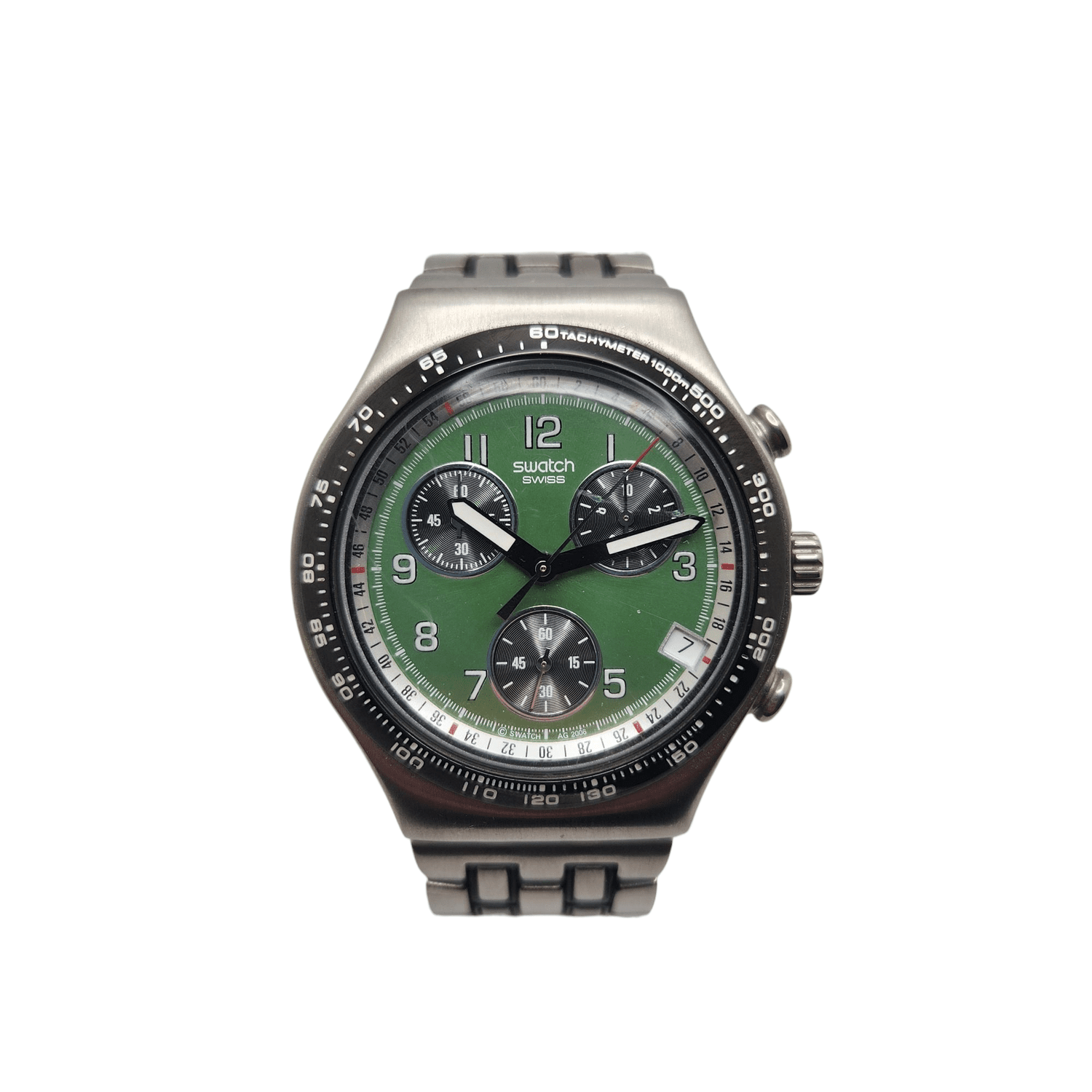 Swatch Chronograph Green Nectar Watch – Bold & Sporty Swiss 
