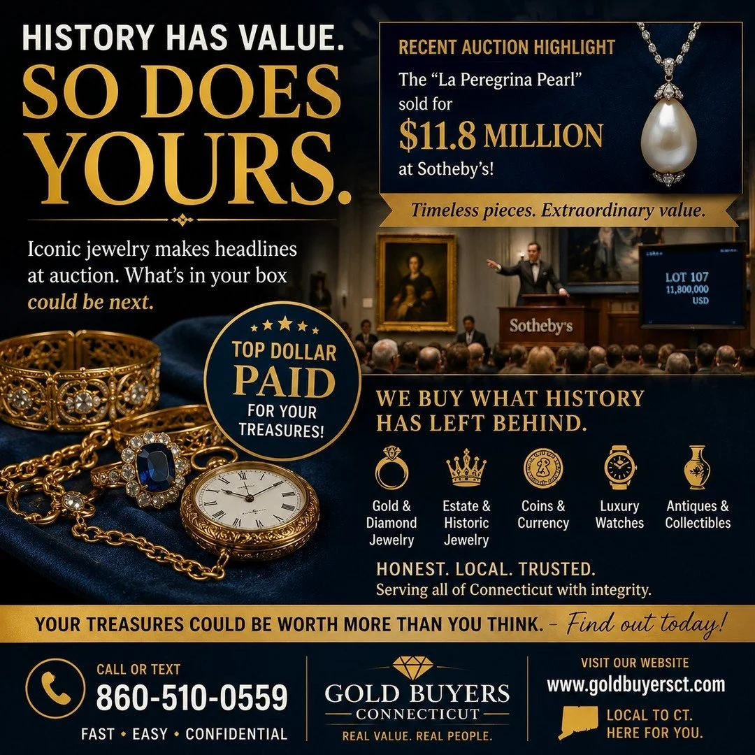 💎 Some of the world's most famous pieces of jewelry have sold for millions at auction&mdash;but every treasured piece has its own story.

From family heirlooms to vintage gold jewelry, estate collections, antique watches, and rare coins, hidden valu