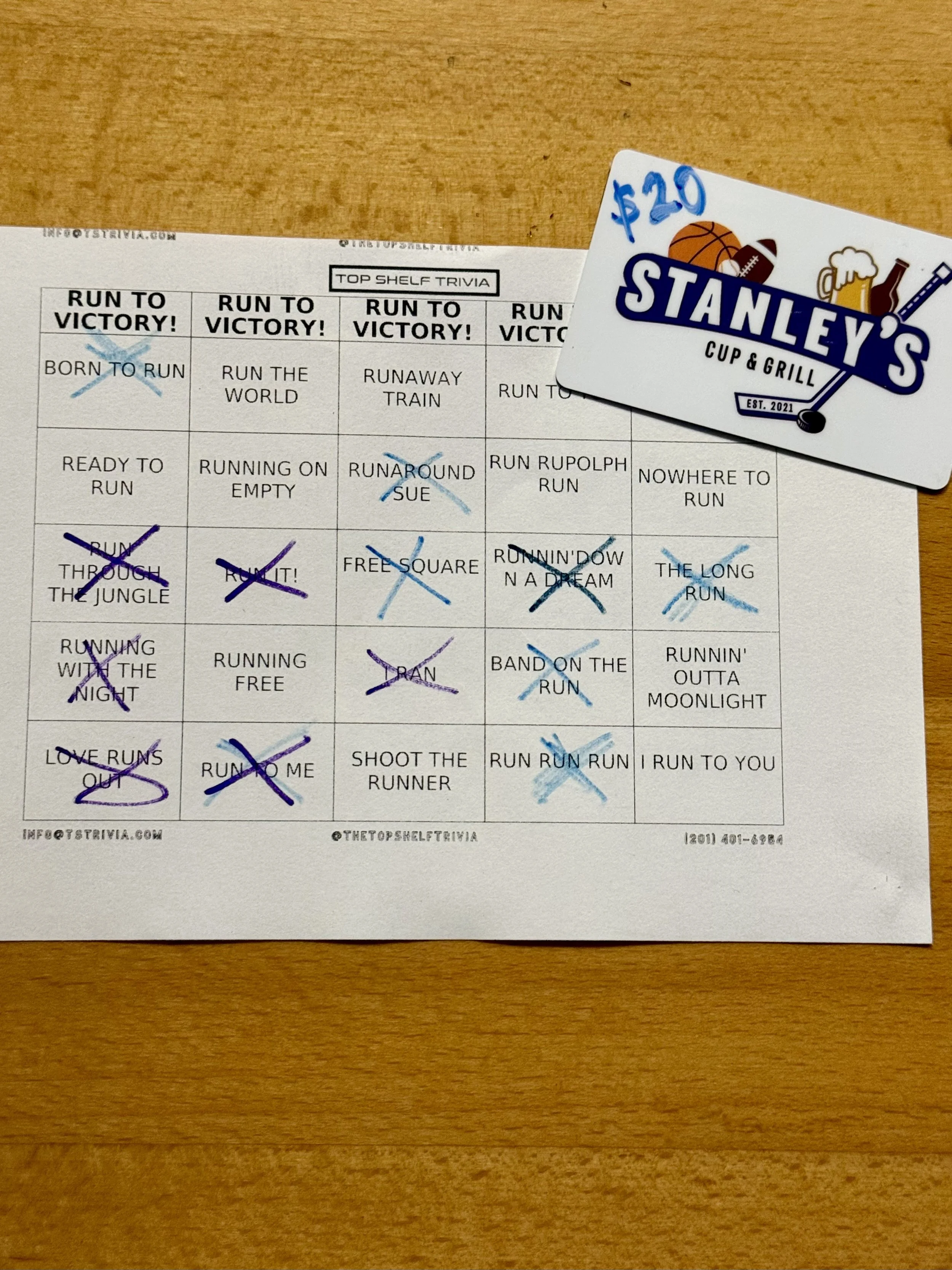 Free Music Bingo