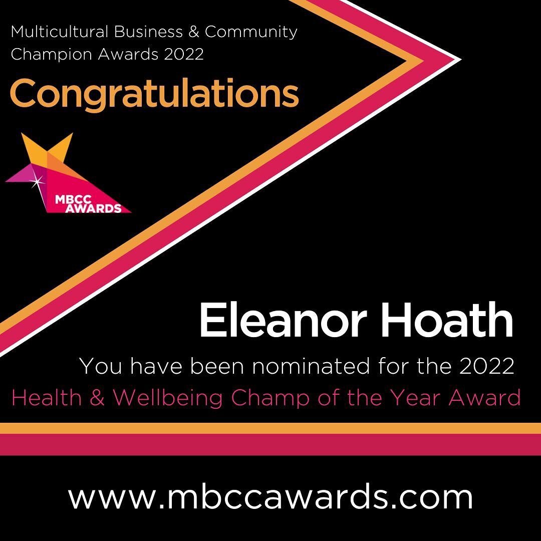 Wow! I am honestly blown away to have opened my inbox to this email...

It is an honour to have been nominated for this award for my work in Health and Wellbeing in the 2022 Multicultural Business &amp; Community Champion Awards (MBCC) @mbcc_awards 
