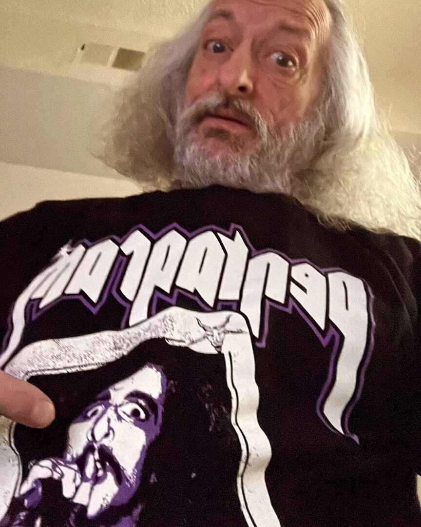 The model &amp; the merch!  @bobby.liebling.81 lookin great in our @pentagram_usa shirt ! ⚡⚡⚡

Want one? 
👉Link in bio 

#pentagramband #pentagramusa #pentagram #bobbyliebling #bobbylieblingforpresident #doommetal #heavymetal #metalshirt #metalmerch