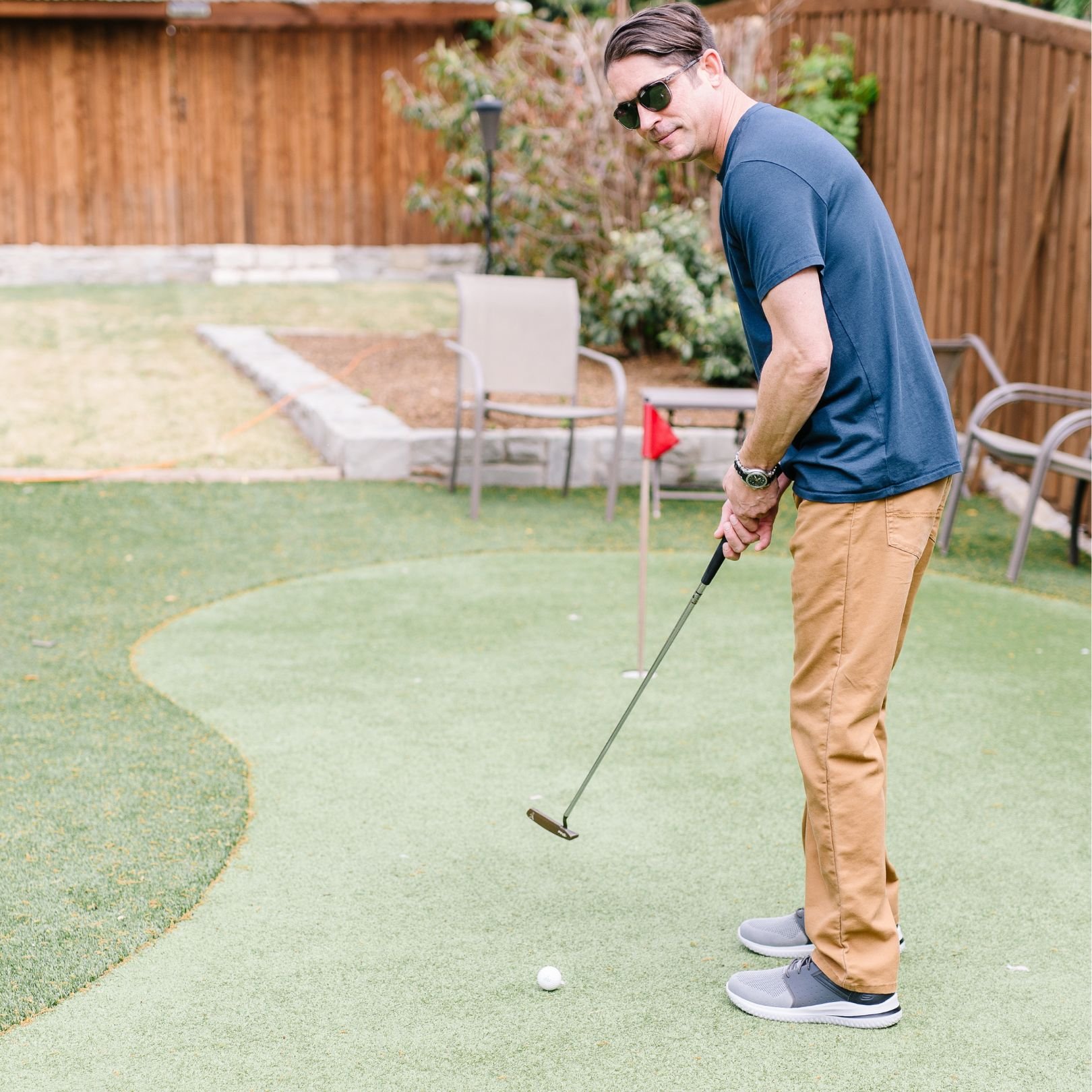 More and more homeowners are choosing artificial turf over grass. Low maintenance and reduced watering costs for a green lawn year-round are two of the main reason people love this option. Practicing your short game in your own backyard is an excelle