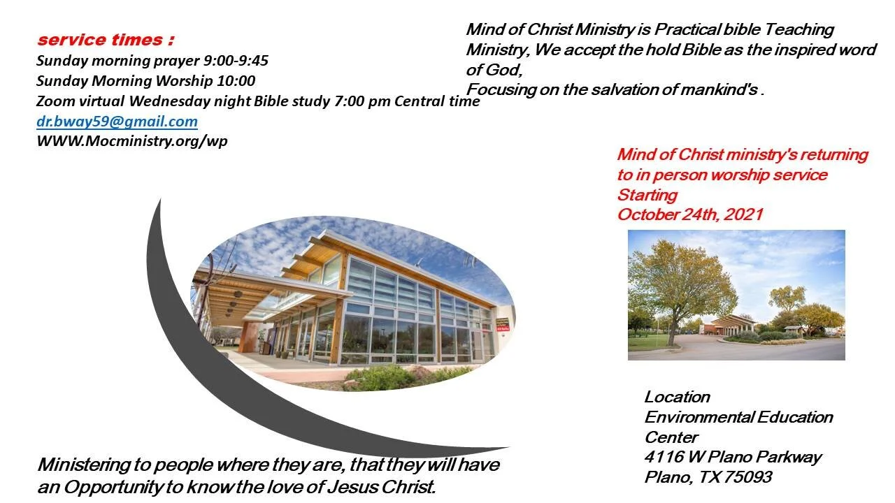 Return to in person worship!