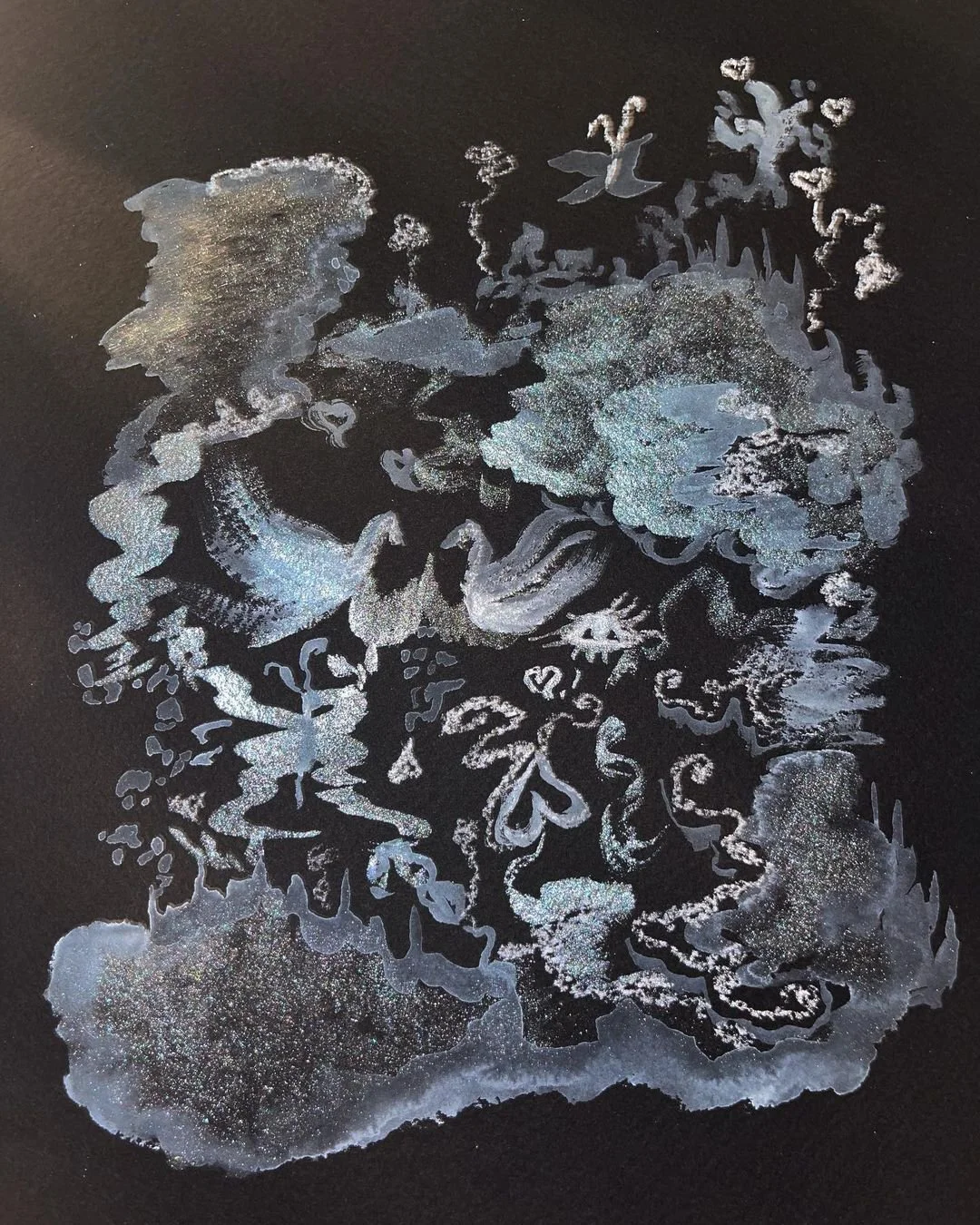 kisses from the sky, 2022, 8x10 inches