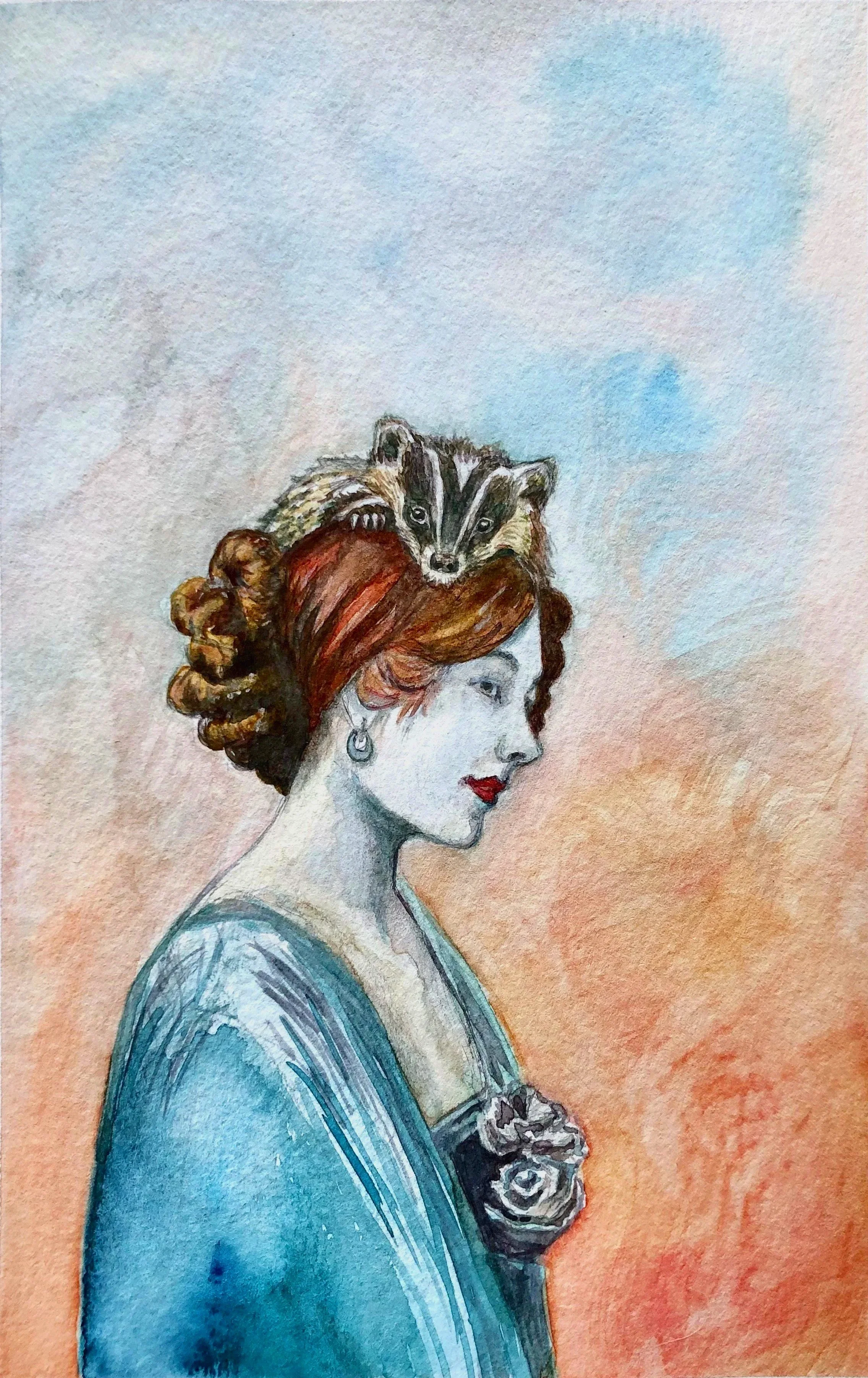 A Woman and her Badger