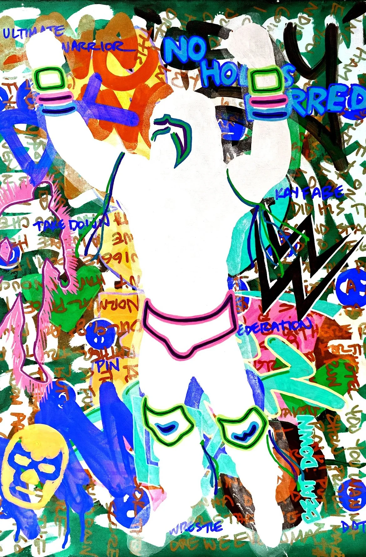 Monday Night Draw!!! 4x Embossed Foil (Includes art by Kyle Willis, Brett Azar, Chris Fredricks, RZP, & Mr. Gacey) Negative Ultimate Warrior Cover Art by Kyle Willis (Mega Con Exclusive)