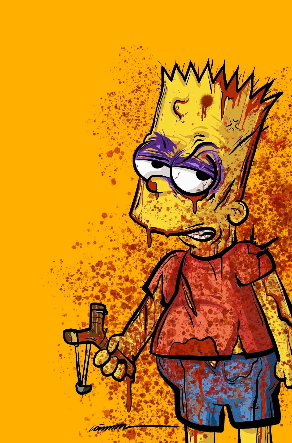 Gold Bloody Battle Damaged Bart (Gorkem Demir Art Book) C2E2 Exclusive