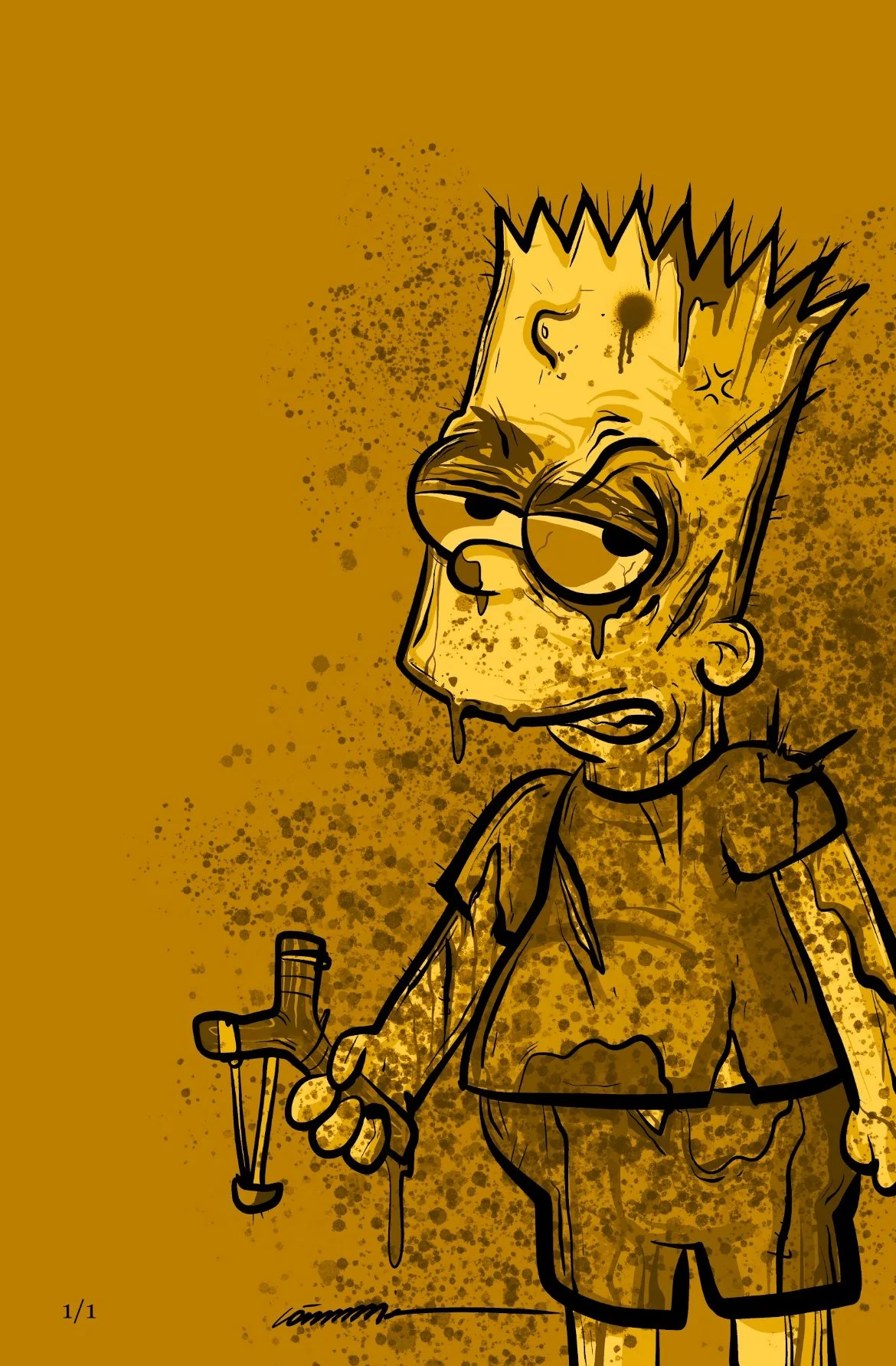 Full GOLD 1/1 Bloody Battle Damaged Bart (Gorkem Demir Art Book) C2E2 Exclusive