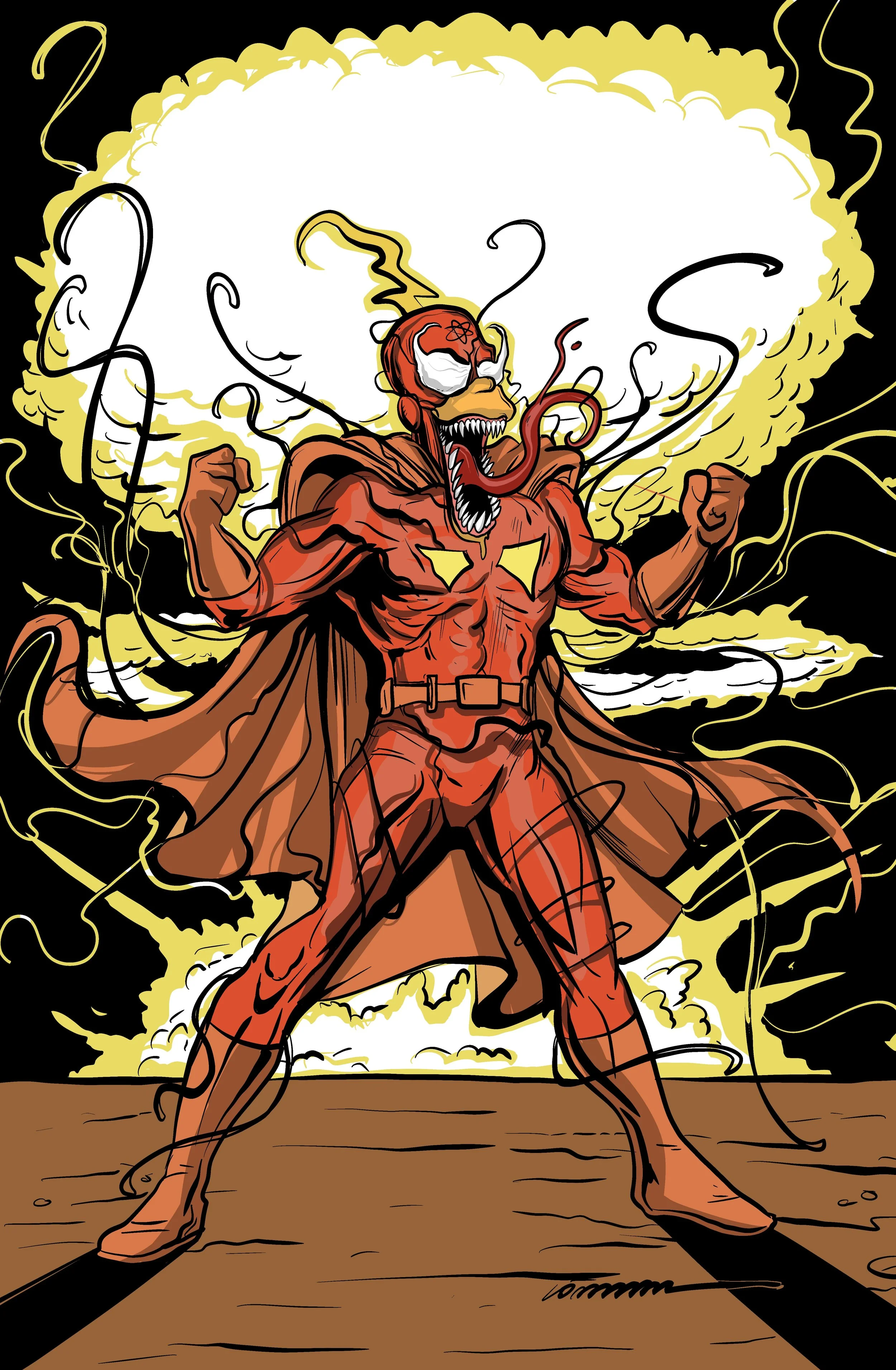 Symbiote Man !VIRGIN! (Gorkem Demir Sketchbook) !Radioactive Man Homage! A Heavy Mental & Dr. Flaw Comix C2E2 Exclusive