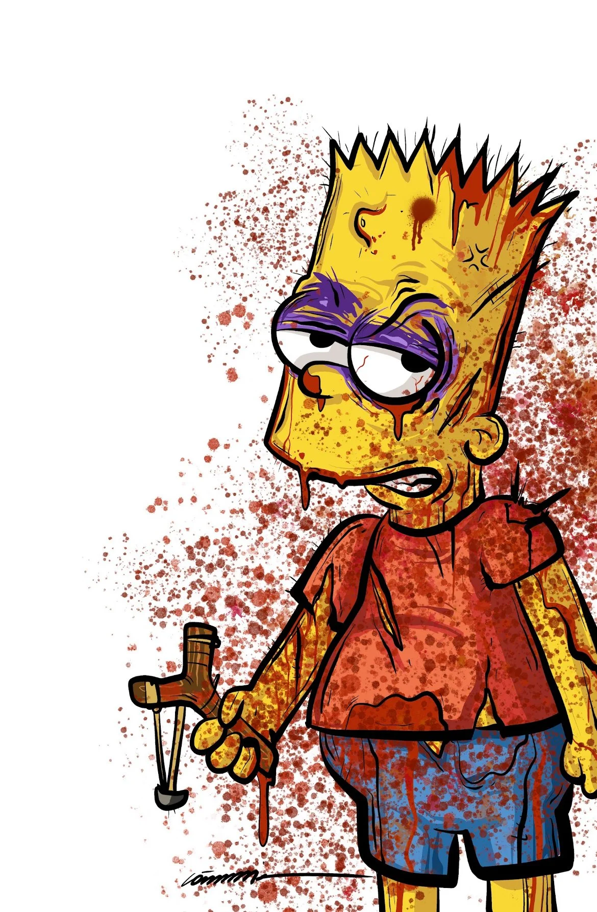 Bloody Battle Damaged Bart (Gorkem Demir Art Book) C2E2 Exclusive