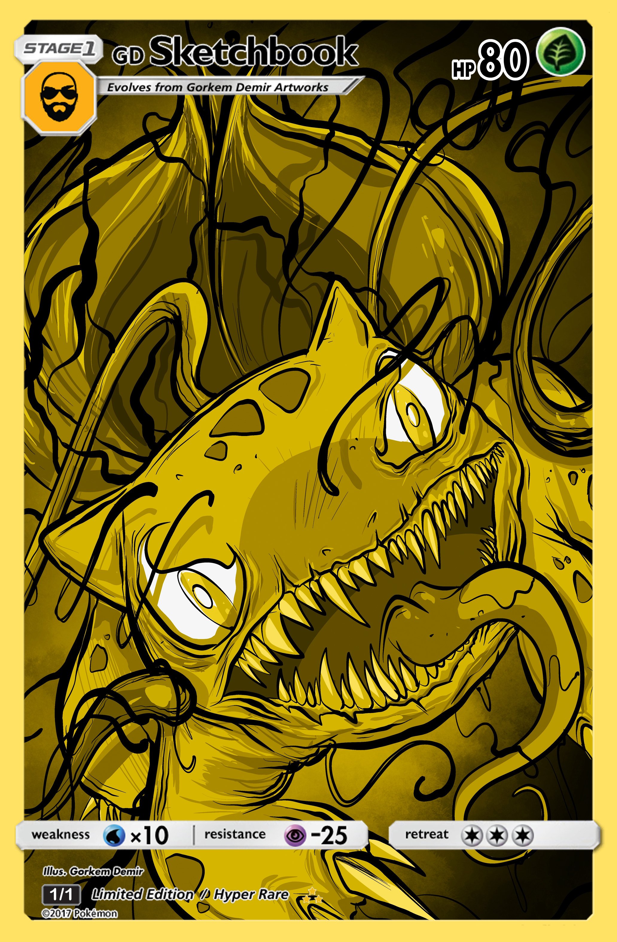 Bulbasaur GOLD 1/1 (Gorkem Demir Sketchbook) MegaCon Exclusive Pre-Order