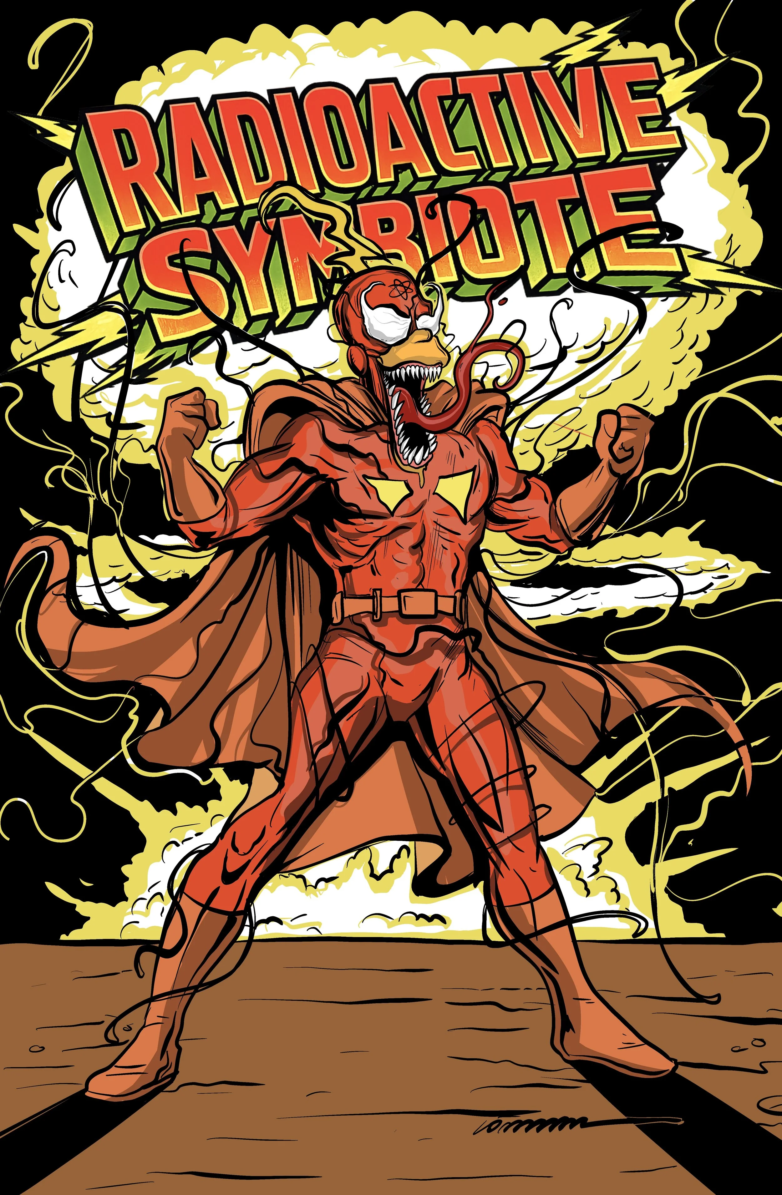 Symbiote Man (Gorkem Demir Sketchbook) !Radioactive Man Homage! A Heavy Mental & Dr. Flaw Comix C2E2 Exclusive