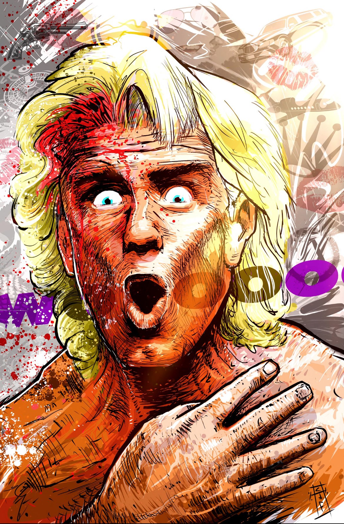 Monday Night Draw!!! Embossed Foil Virgin (Includes art by Kyle Willis, Brett Azar, Chris Fredricks, RZP, & Mr. Gacey) Rick Flair Cover Art by Chris Fredricks (Mega Con Exclusive)