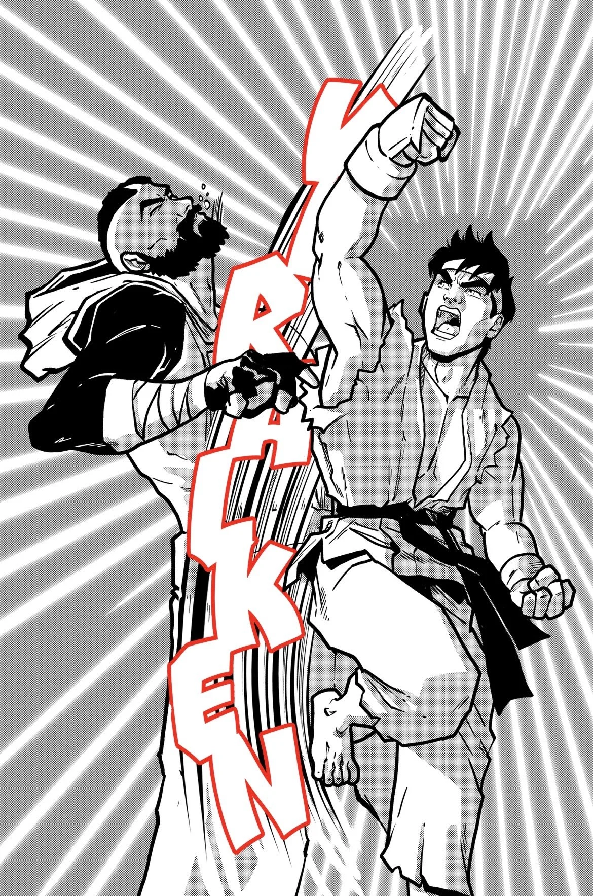 VIRAL !Manga Variant! (Street Fighter Homage) !Cover art by Mathew Waite! (Written & Created by R.Z.P. (A Dr Flaw Heroes Con Exclusive)