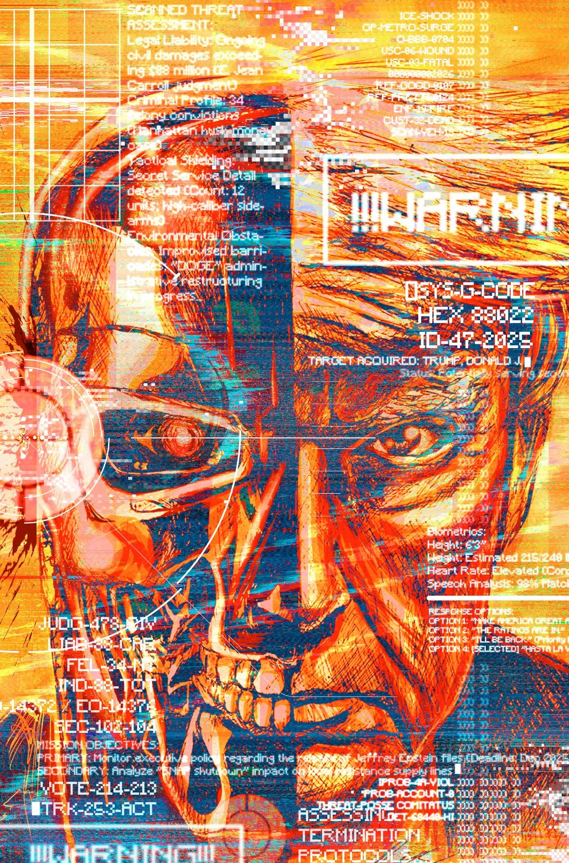 TRUMPINATOR !RARE! GOLD (2D3D Foil or Textured Metal) (COVID: A Global Pandemic Unfolds)