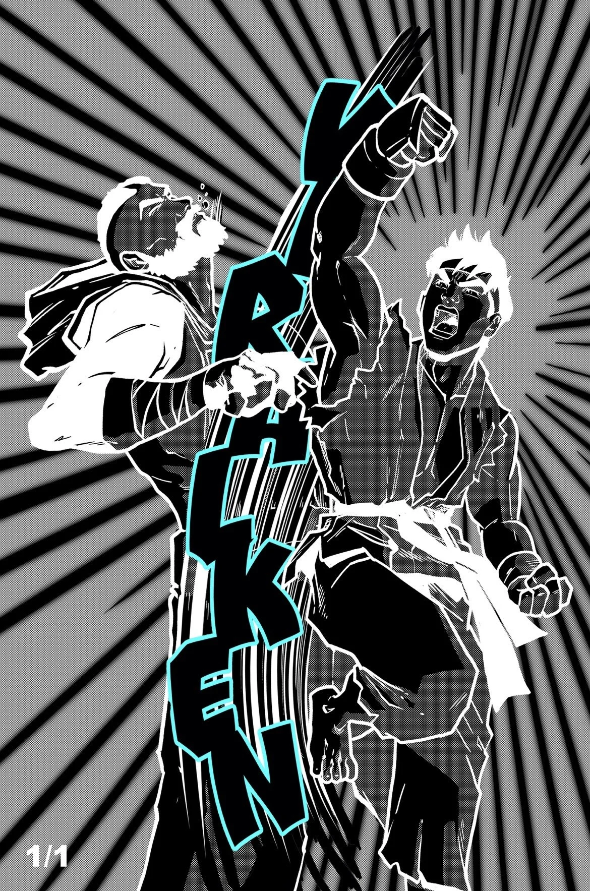 VIRAL !Negative 1/1! (Street Fighter Homage) !Cover art by Mathew Waite! (Written & Created by R.Z.P. (A Dr Flaw Heroes Con Exclusive)