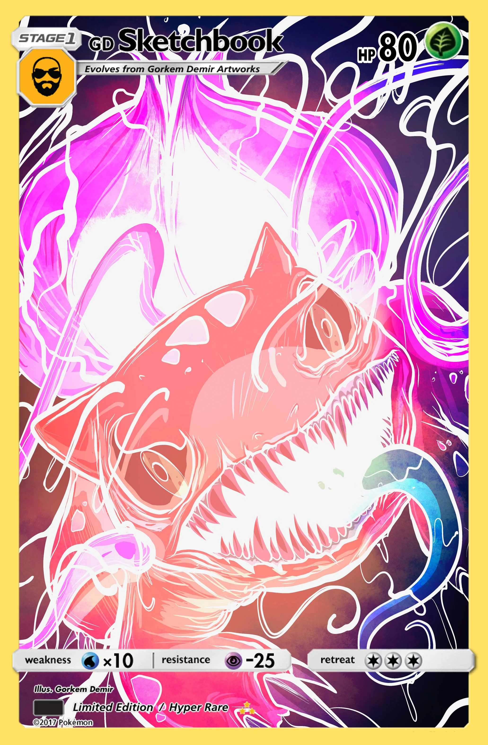 Bulbasaur HOT PINK (Gorkem Demir Sketchbook) MegaCon Exclusive Pre-Order