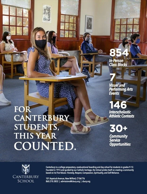 Ad for the School in Litchfield Magazine, May 2021.  