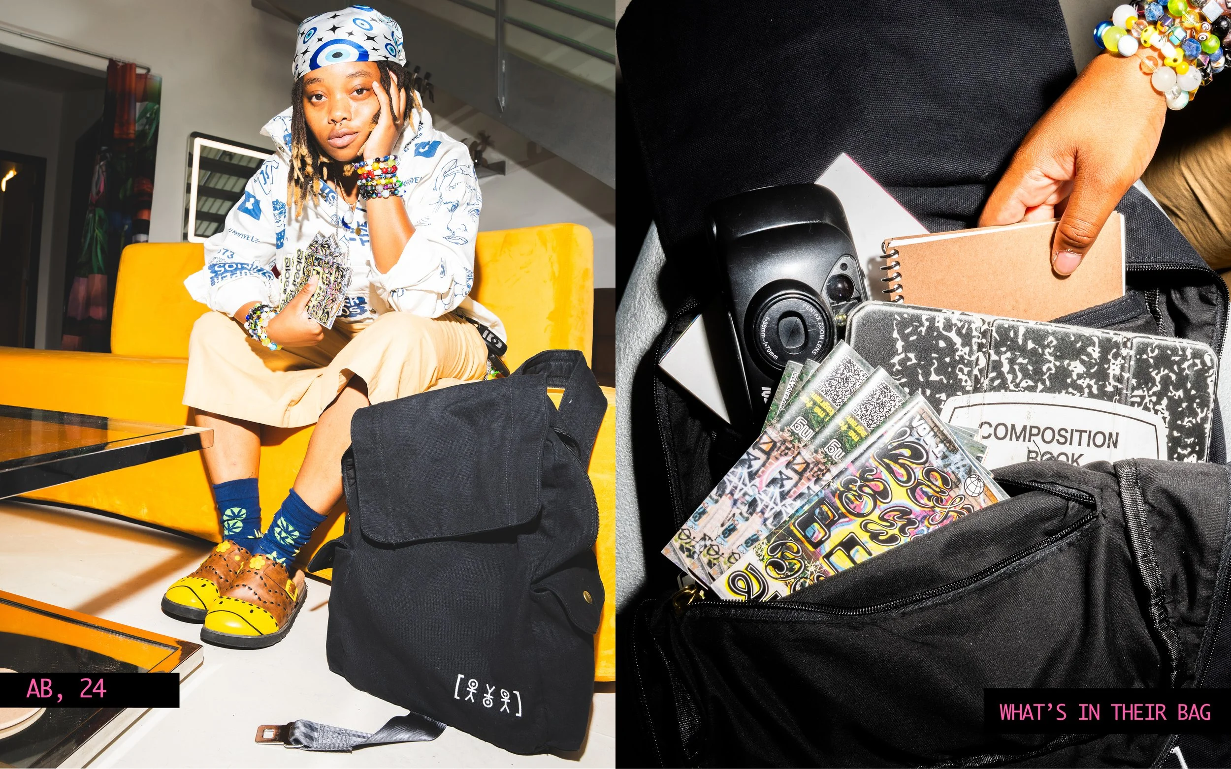  AB is a bedroom artist, bouncing between graphic design, illustration and fashion.  