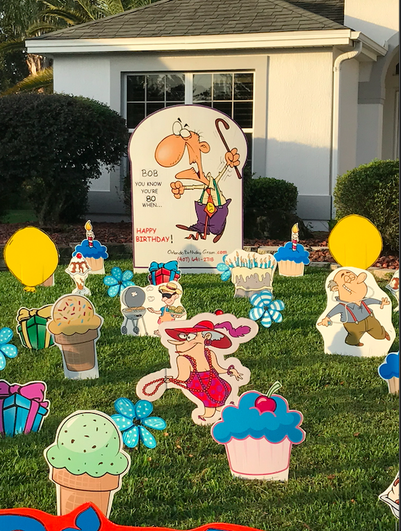 Yard Decorations Funny Themes Orlando — Orlando Birthday Gram