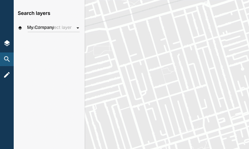 GIF: Select one of your datasets to in Locate mode to filter within it