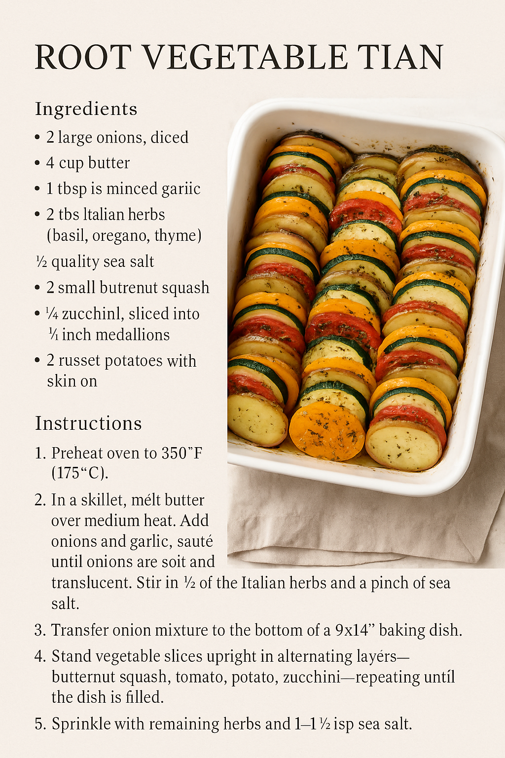 Root Vegetable Tian
