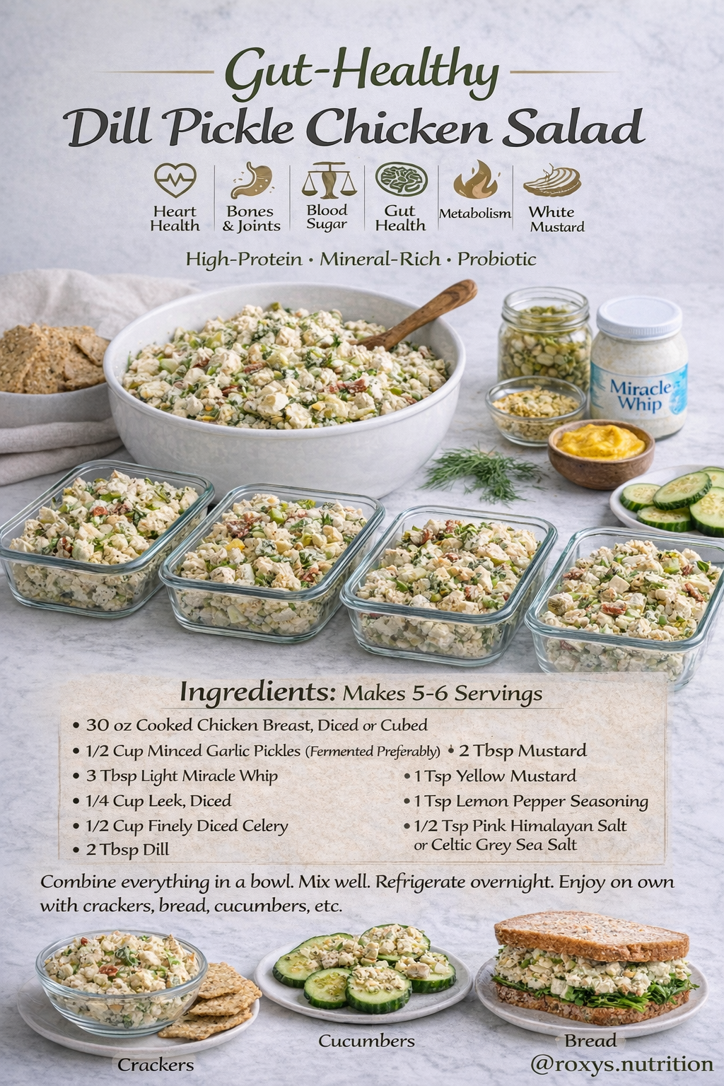 Gut Healthy Dill Pickle Chicken Salad