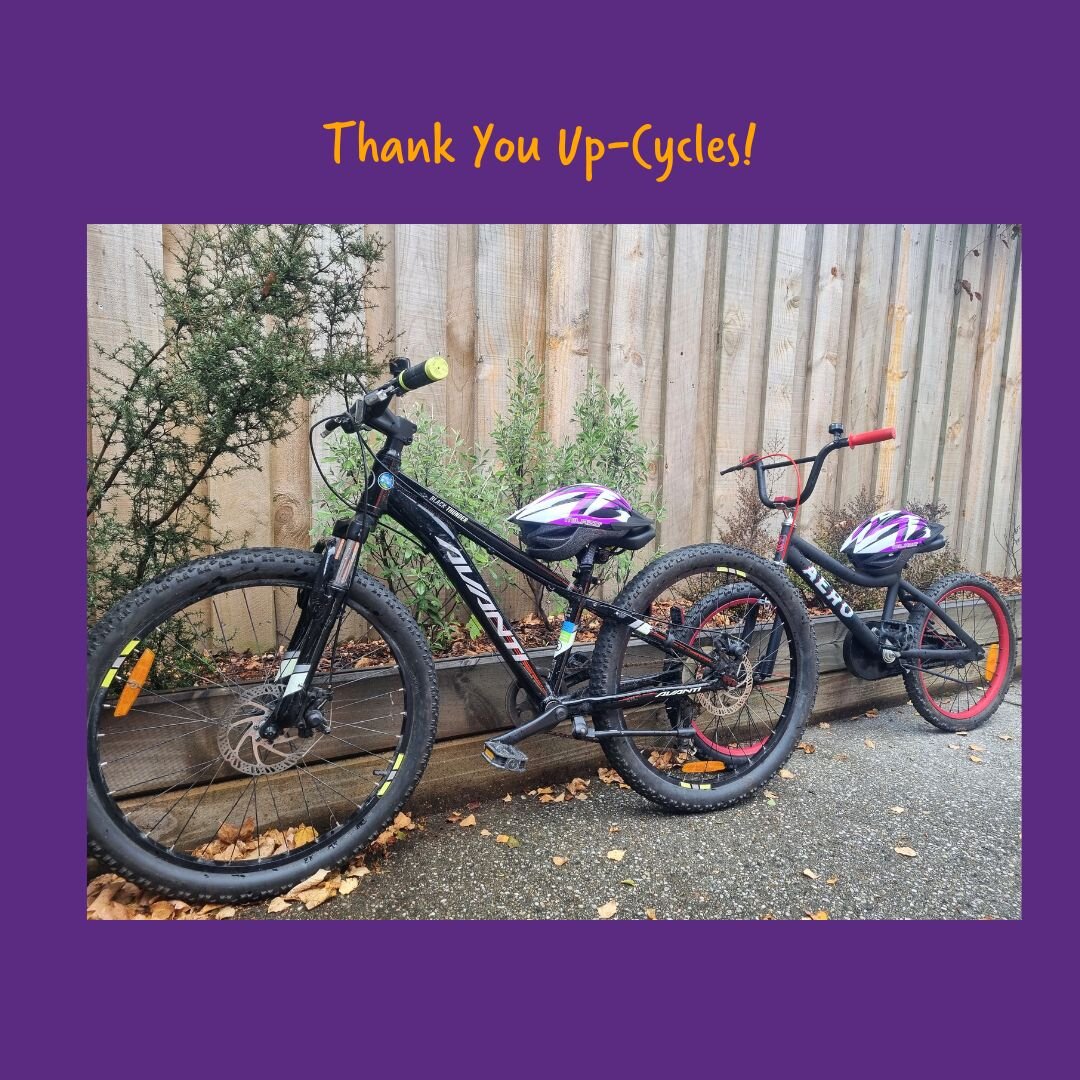 A local family reached out recently in need of bikes for their two young children...
Our hunt for wheels for this family led us to Up-Cycles Charitable Trust in Alexandra. Chris had two bikes in the hands of these very stoked children within a couple