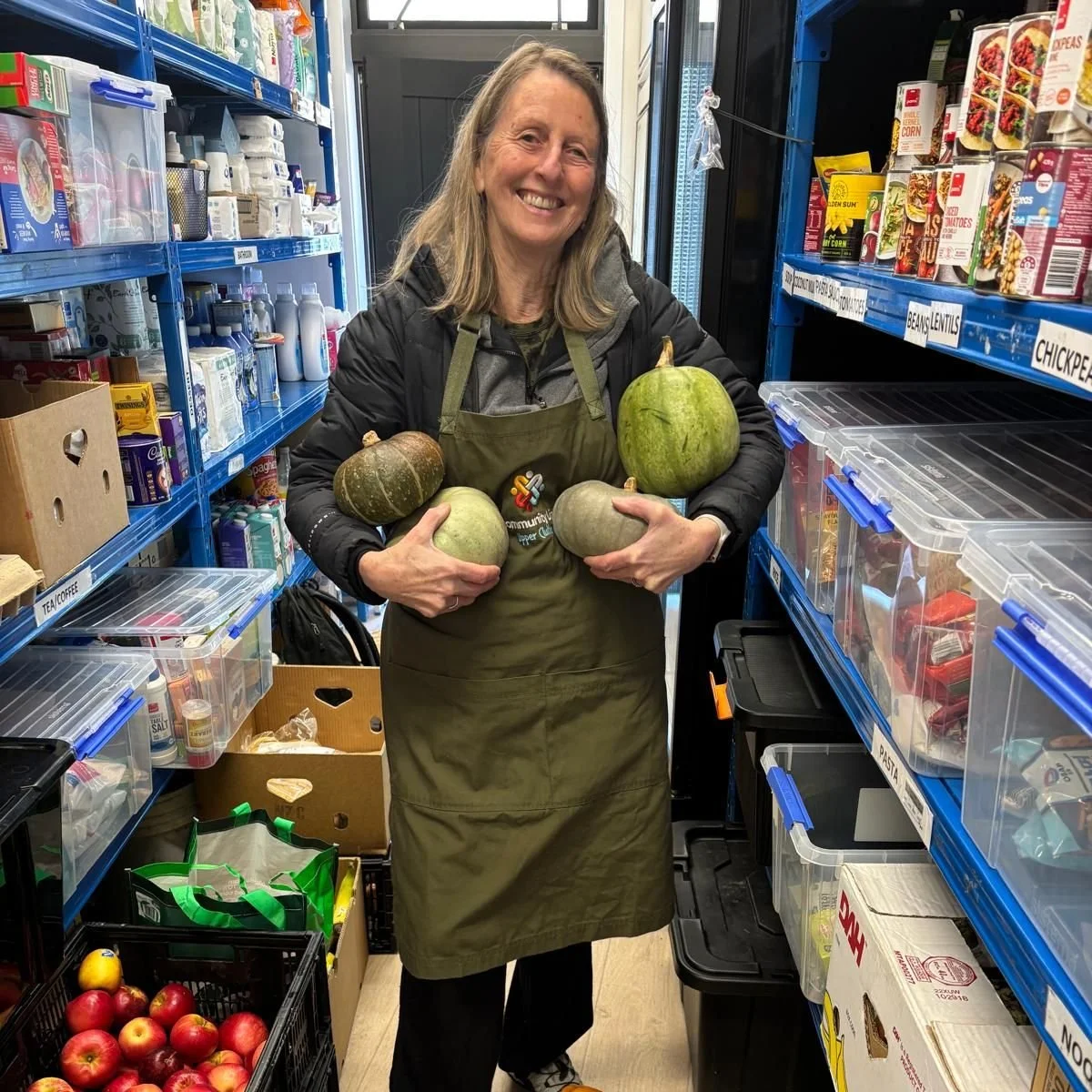 These photos capture just a few of the amazing team that have kept our Foodbank running over the last 12 months. Their presence is steady - they turn up week after week unpacking boxes, packing food parcels, sorting donations and supporting each othe