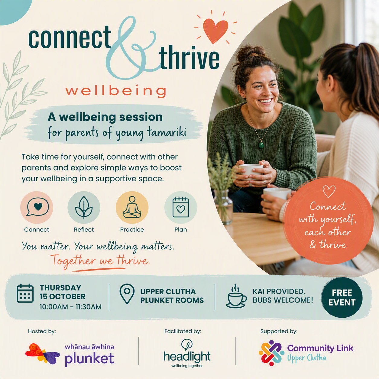 Connect &amp; Thrive Wellbeing Session - for parents of young tamariki
