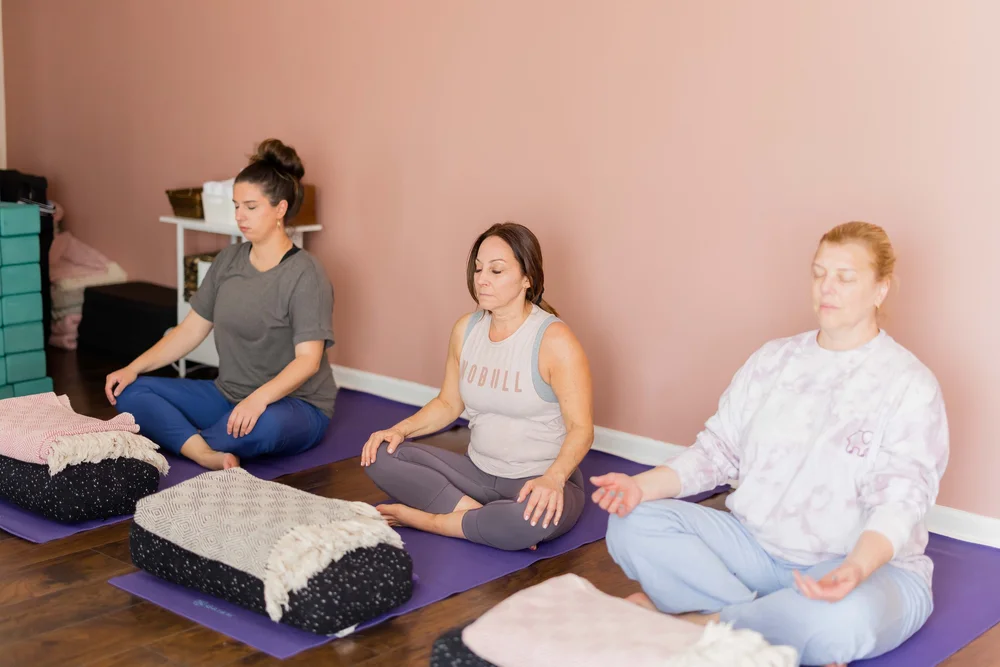 Peace of Mind yoga training in session