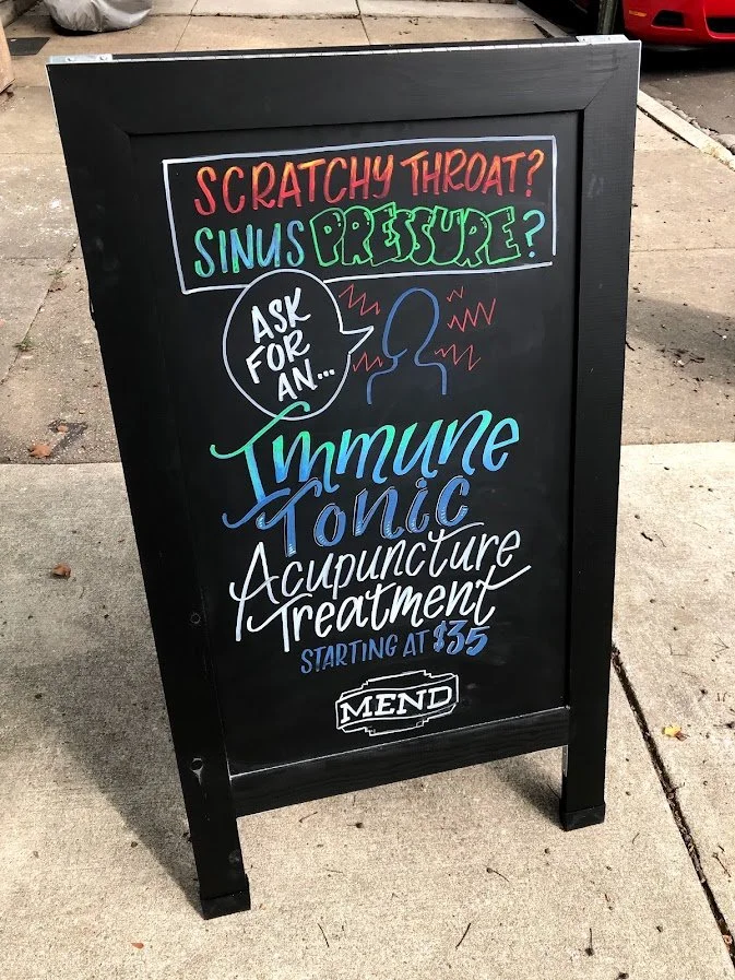 Chalkboards: Mend Acupuncture
