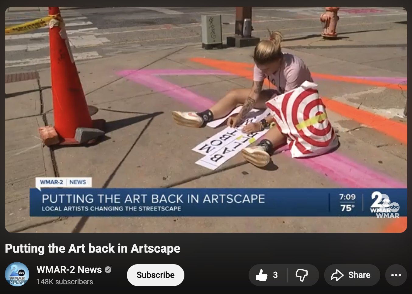  Putting the Art back in Artscape   
WMAR-2 News, Sept 19,  2023