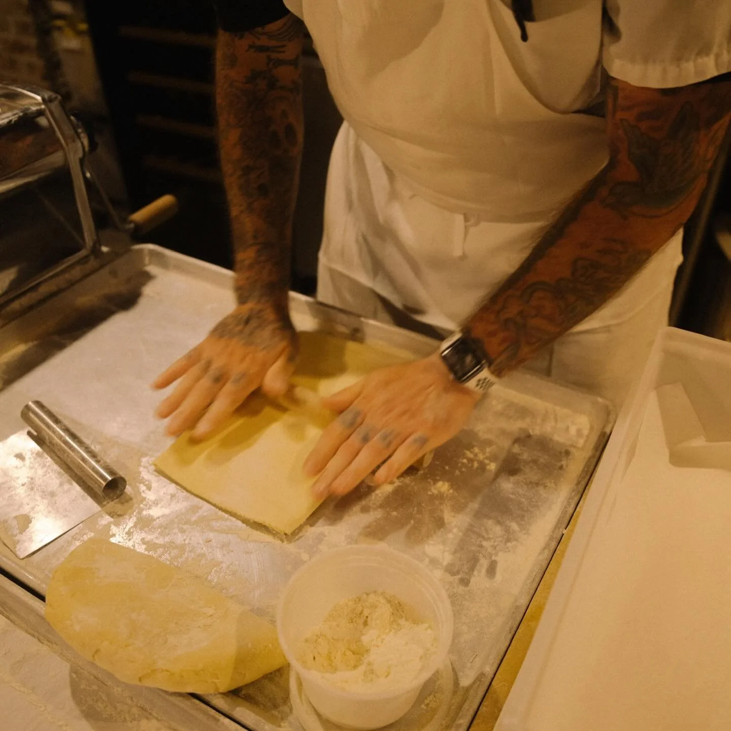 the pierogi wizard, Kevin Rubis- who&rsquo;s famous pierogis you may have had the pleasure of enjoying @fedora.newyork is coming to St J on March 23rd. Pierogis, Pork Belly, Jello and an exploration of Alsatian wines&hellip; not to be missed! grab a 