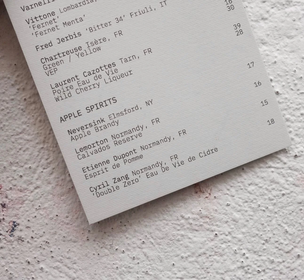 🍎🥃 new on the menu: our after-dinner apple brandy section - a love letter to the terroir of New York State and Normandy.
four bottles -  three Norman brandy makers and our friends from New York - candid expressions tracing a line between the two re