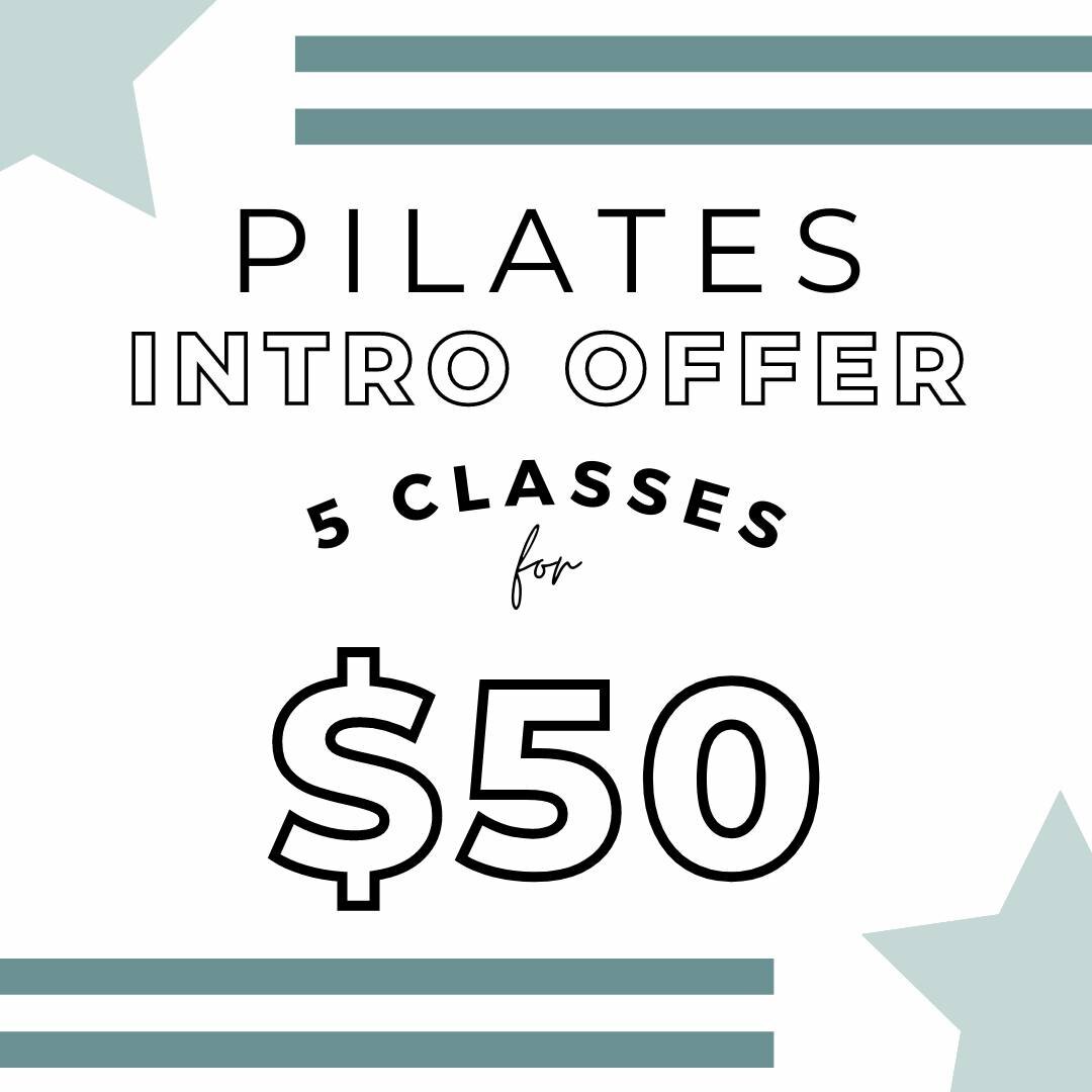 Come and see what all the fuss is about!!

🌟 5 Classes for just $50 🌟

*Intro offer can not be redeemed on private pilates classes
*Offer only available to new clients who have not previously attended our pilates classes
*You will be addicted 😉

#